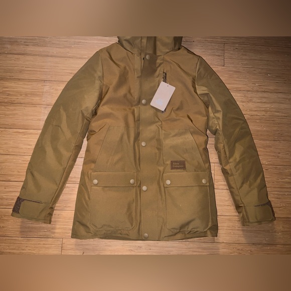 Askov Finlayson Winter Parka Womens XS Bear Brown Featherless Puffer Jacket - Picture 2 of 10